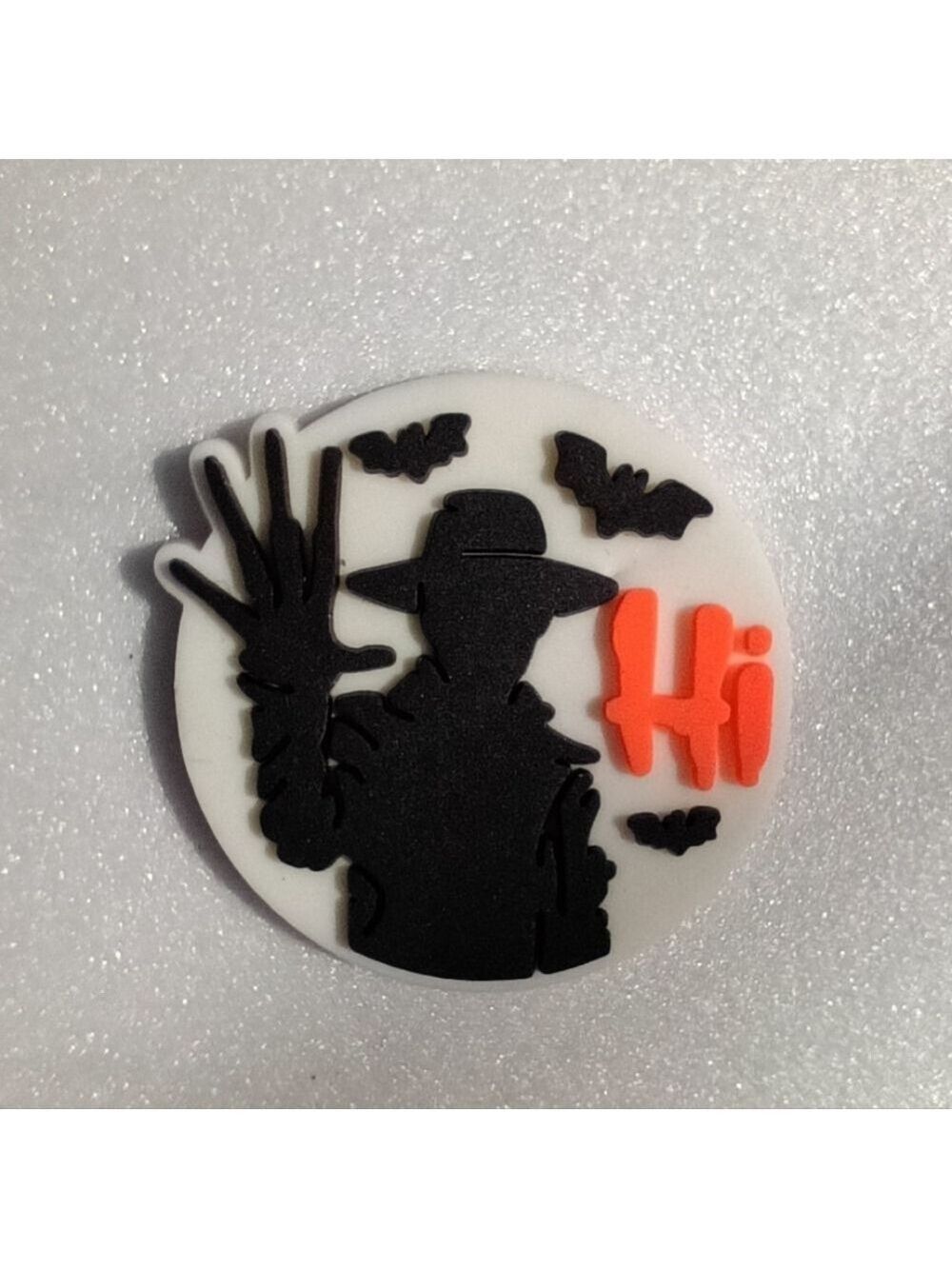 5/$5 Halloween Horror Silhouette Croc Shoe Charm Jibbitz - Black & Orange